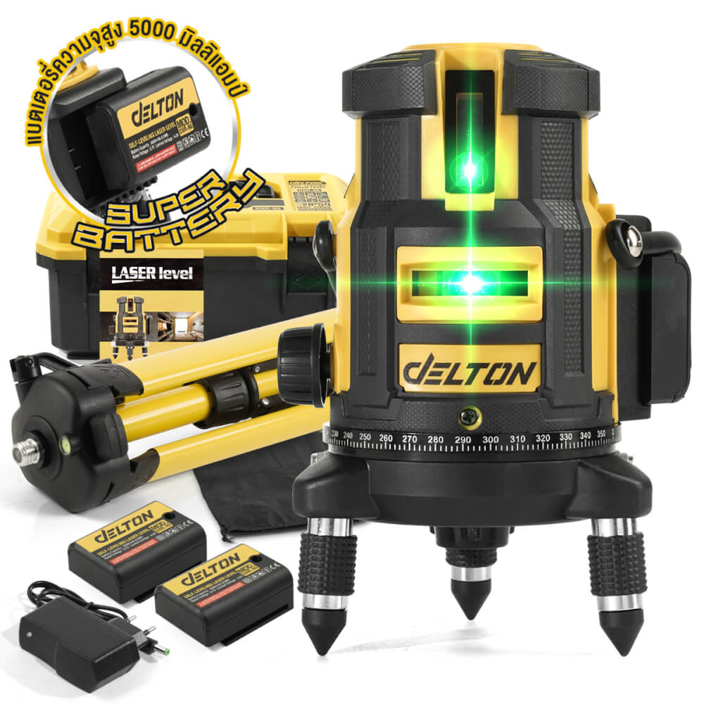 เครื่องวัดระดับเลเซอร์ DELTON รุ่น DXR-5G 5 เส้น 360 องศา